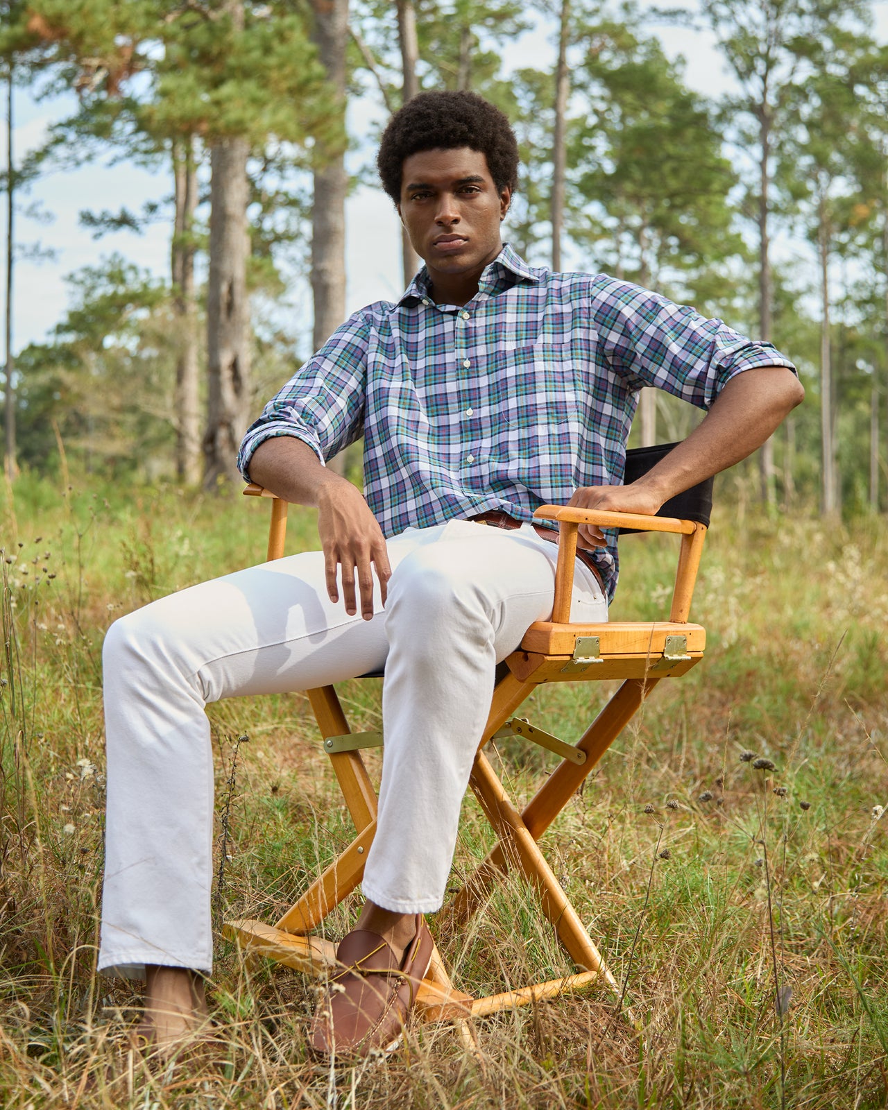 Slim Straight Jean in White Garment-Dyed Denim