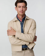 Load image into Gallery viewer, Western Work Shirt in Medium Wash Indigo Lightweight Denim
