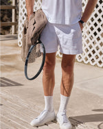Load image into Gallery viewer, Court Polo in White Pima Pique
