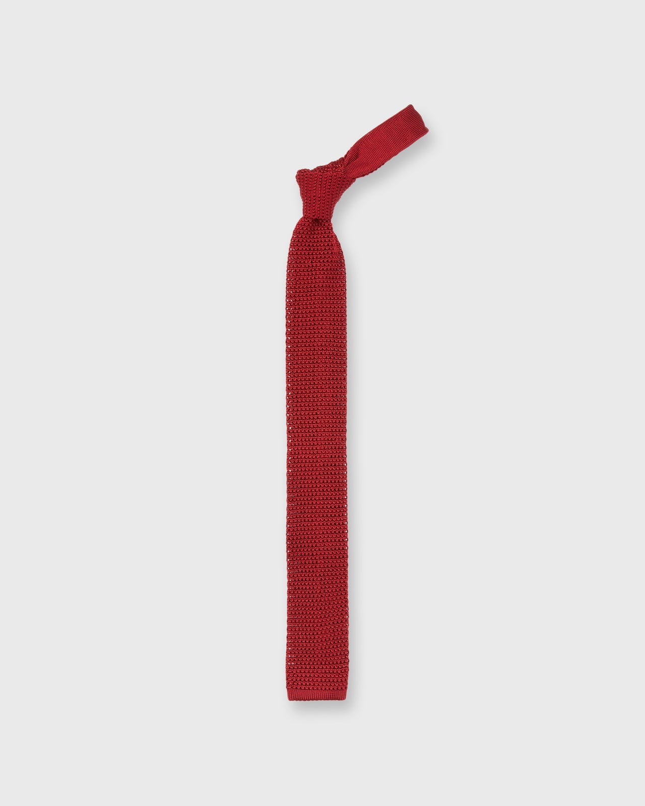Silk Knit Tie in Dark Red