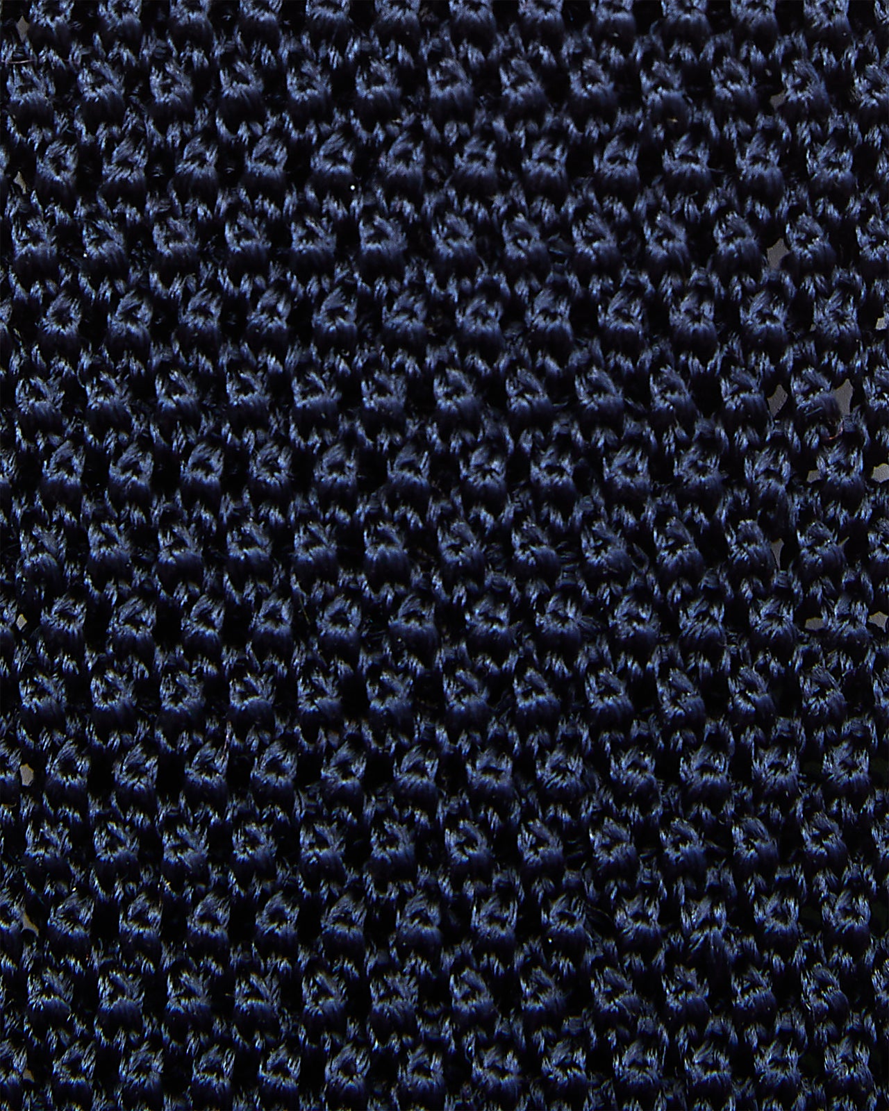 Silk Knit Tie in Dark Navy