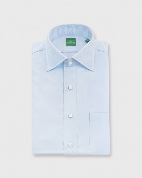 Spread Collar Dress Shirt Sky Blue Roxford