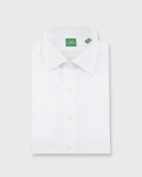 Spread Collar Dress Shirt White Poplin