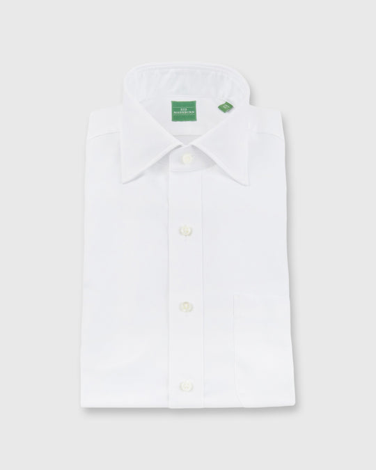 Spread Collar Dress Shirt White Roxford