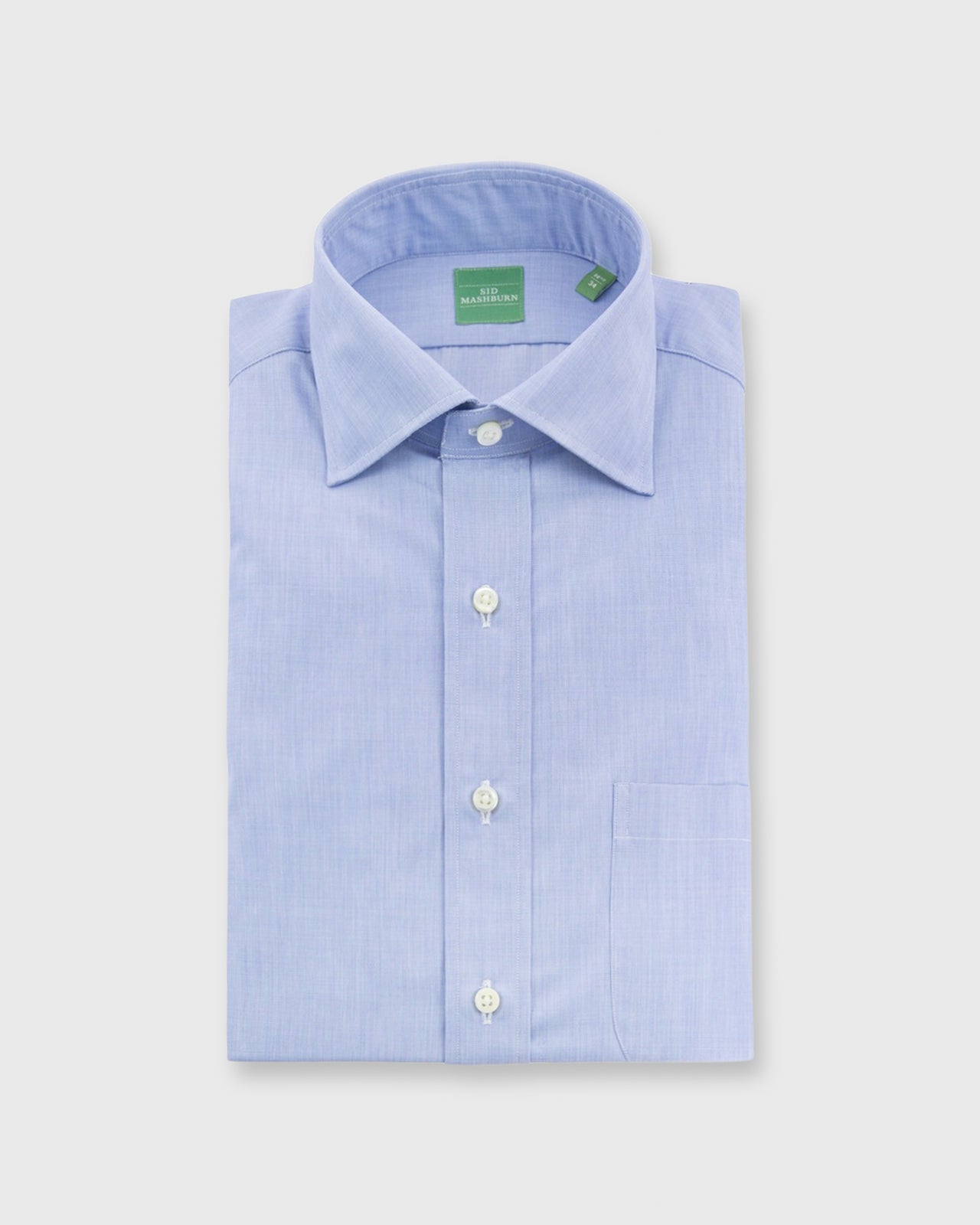 Spread Collar Dress Shirt Blue End-on-End