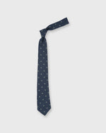 Load image into Gallery viewer, Silk Faille Club Tie Navy/Lavender/Green Laurel
