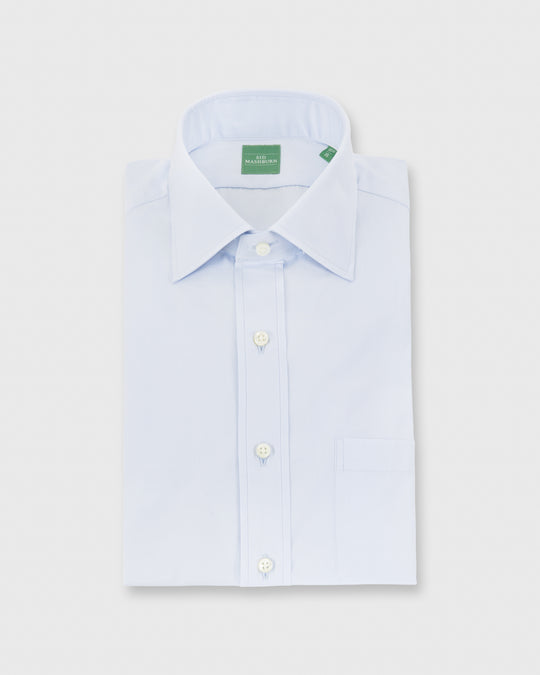 Spread Collar Dress Shirt Sky Poplin
