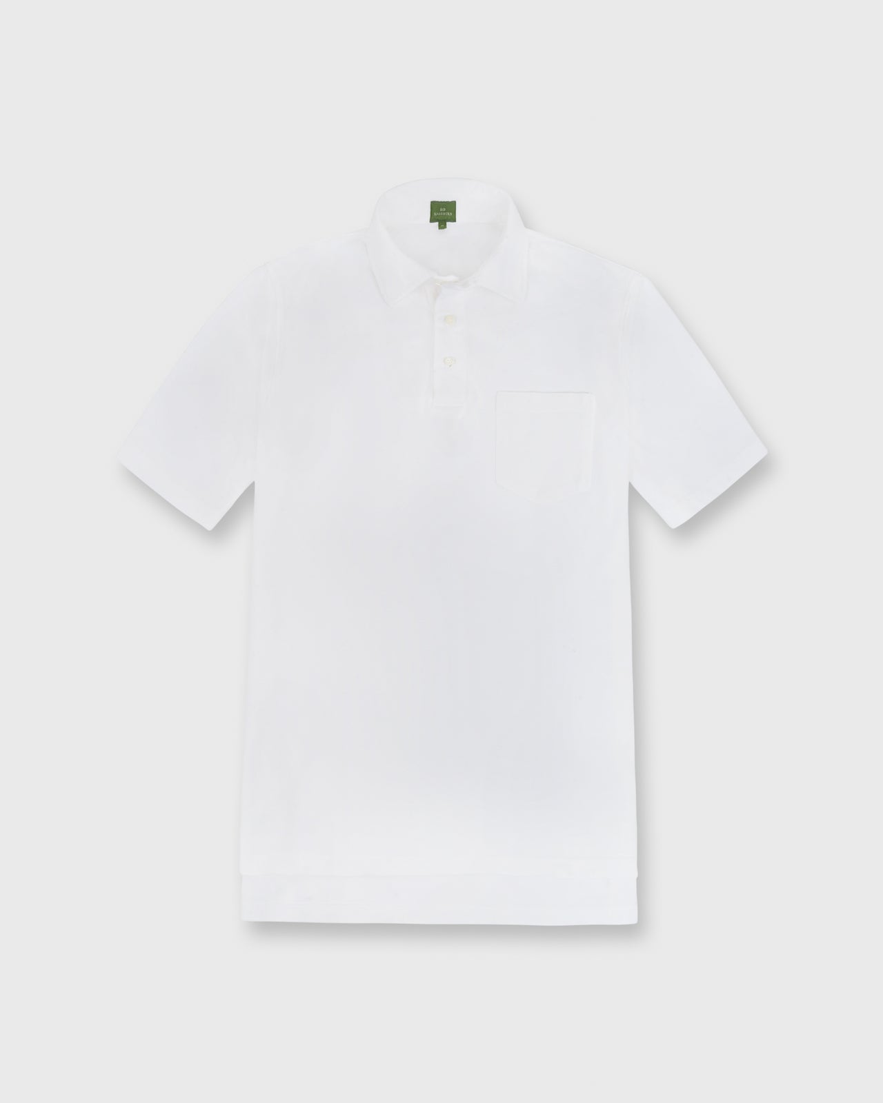 Short-Sleeved Polo White Pima Pique