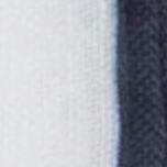 Hand-Rolled Pocket Square in White Cotolino/Navy Edge