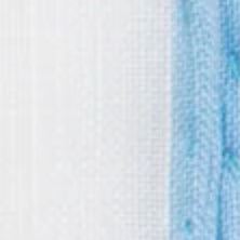 Hand-Rolled Pocket Square in White Cotolino/Sky Edge