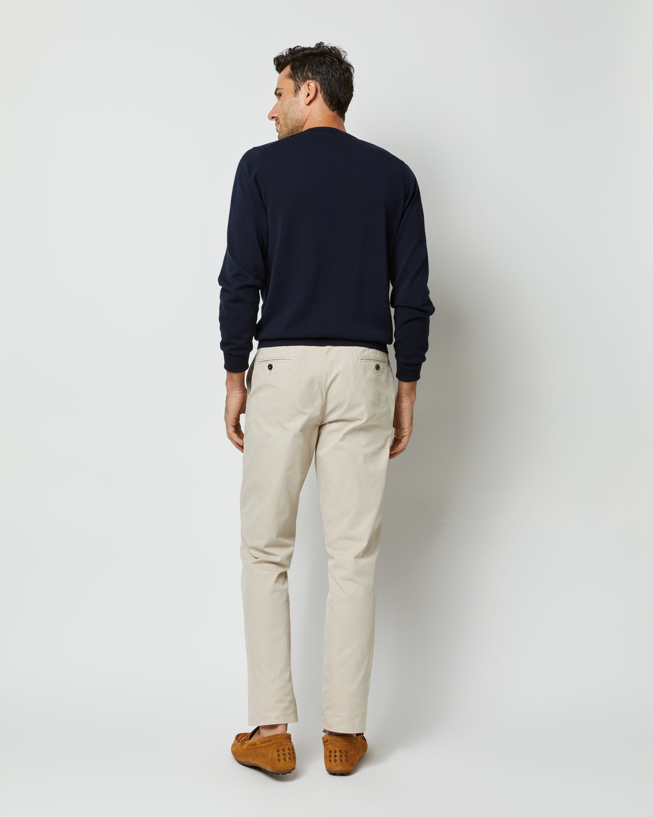 Crewneck Sweater in Navy Cotton