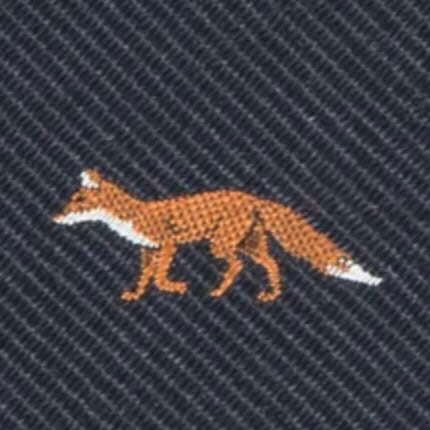 Silk Club Tie in Navy Fox
