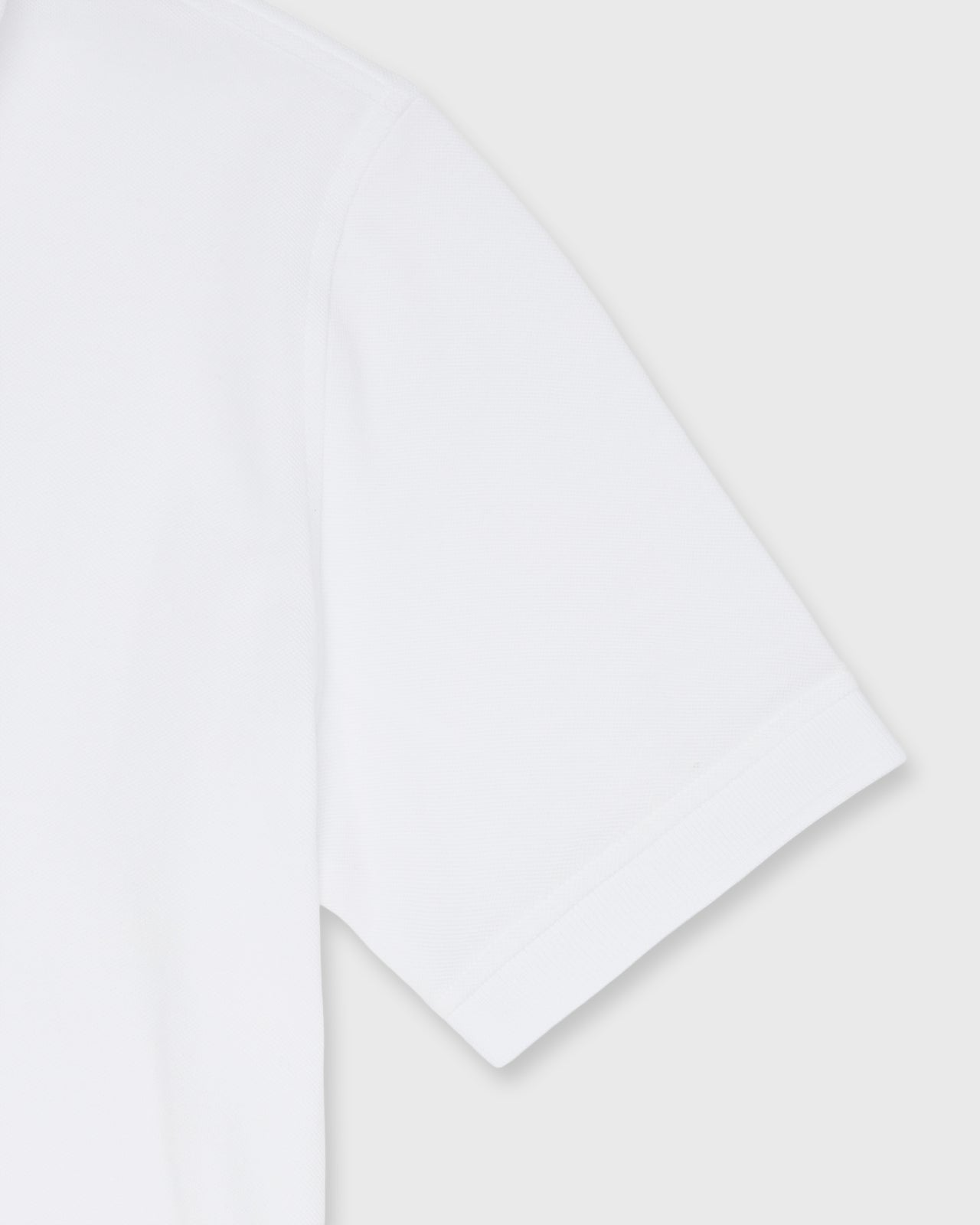 Court Polo in White Pima Pique