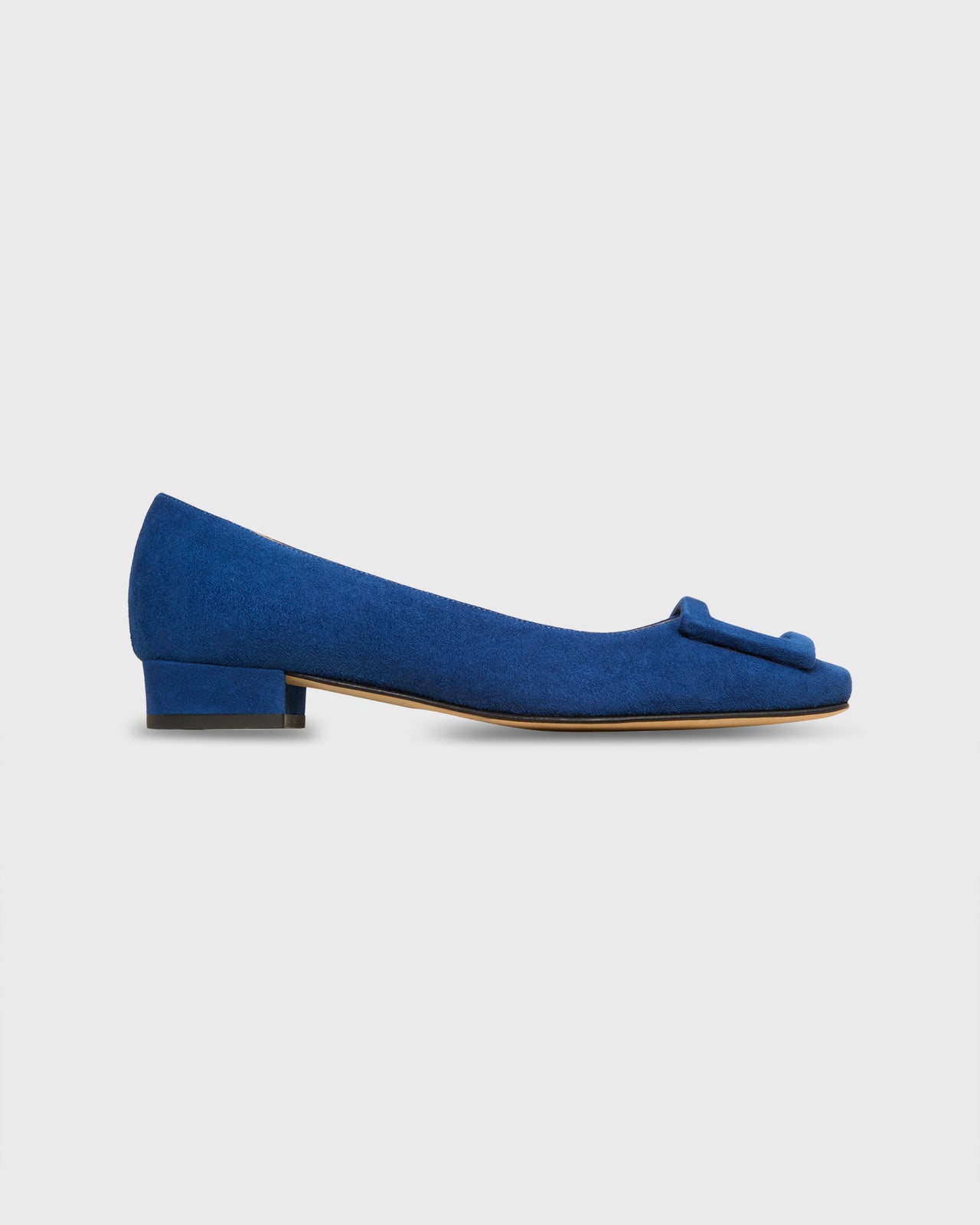 Buckle Shoe in Baltic Blue Suede