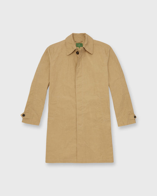 Traveler's Trench in Khaki Dry Waxed Poplin