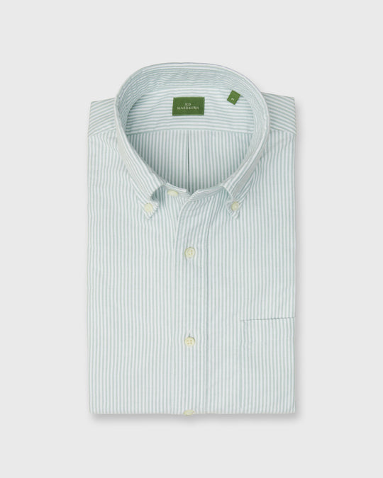 Button-Down Sport Shirt in Lovat University Stripe Oxford