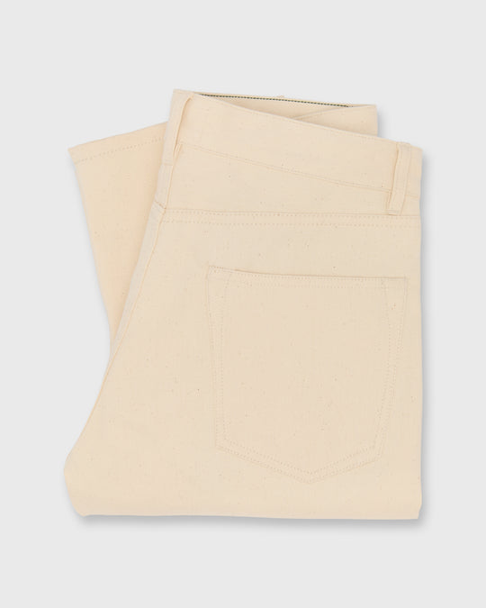 Slim Straight Jean in Natural Selvedge Denim