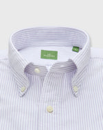 Load image into Gallery viewer, Button-Down Sport Shirt in Lavender University Stripe Oxford
