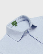 Load image into Gallery viewer, Court Polo in Heather Pale Blue Pima Pique
