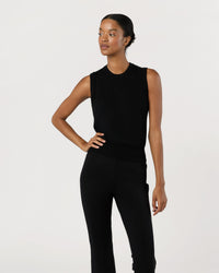 Rosie Shell in Black Cotton/Silk