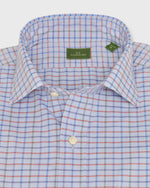 Load image into Gallery viewer, Spread Collar Sport Shirt in Sky/Red/Green Tattersall Poplin
