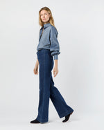 Load image into Gallery viewer, Camille Patch-Pocket Jean in 2-Year Indigo Stretch Denim
