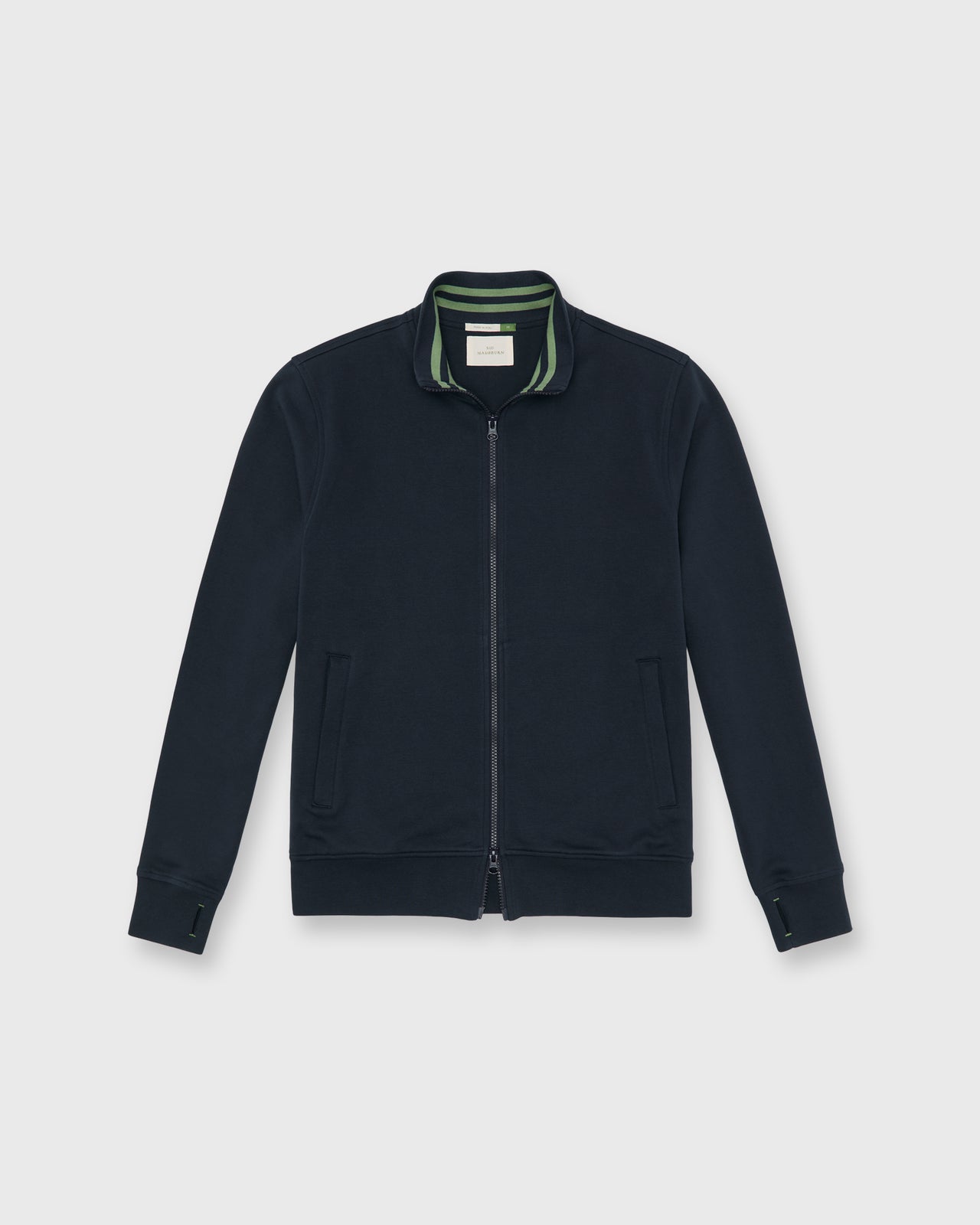 Warm-Up Jacket in Navy Pima Cotton