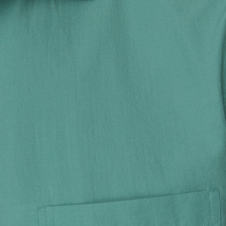 Spread Collar Sport Shirt in Green Shadow Stripe Poplin