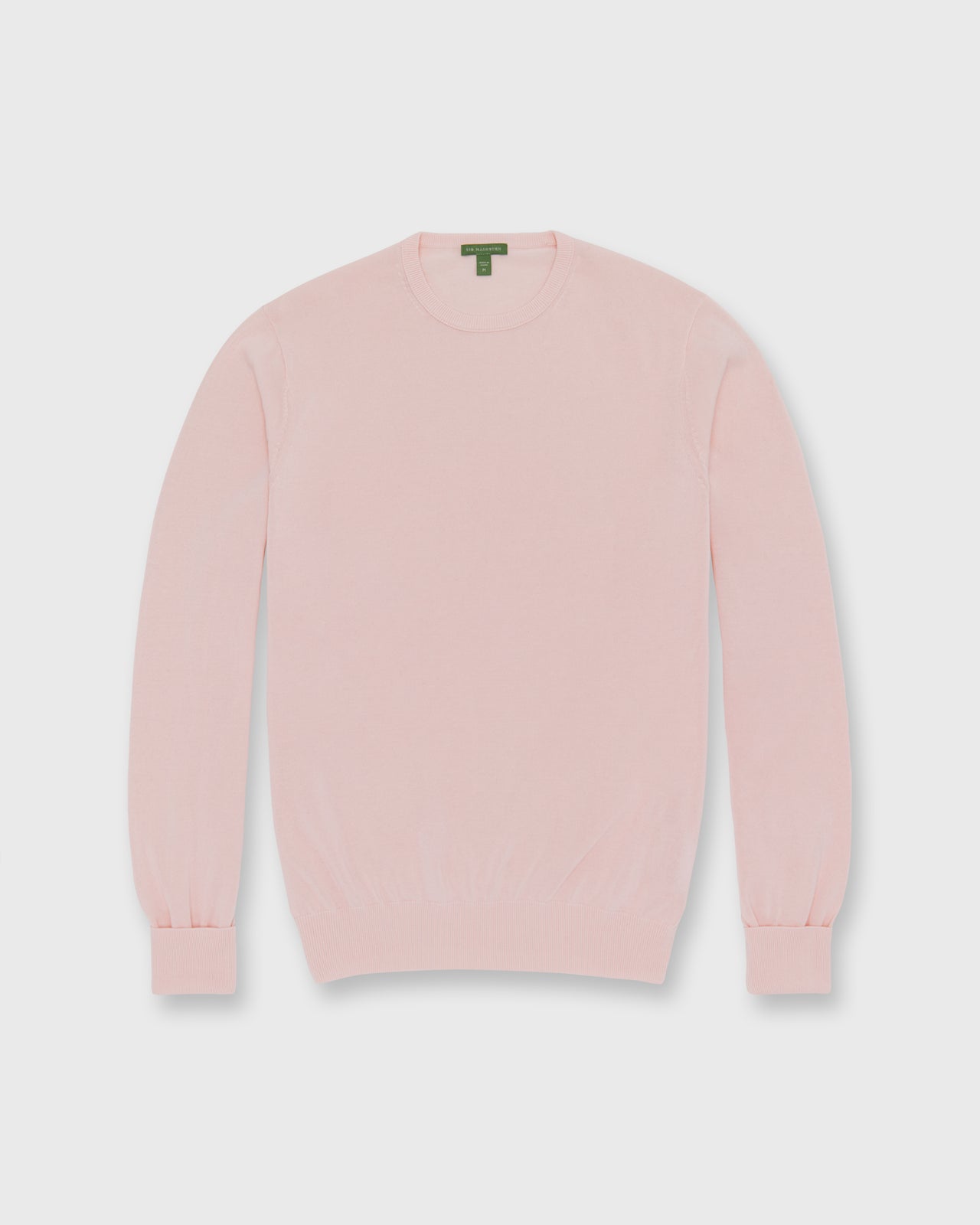 Crewneck Sweater in Pale Pink Ice Cotton