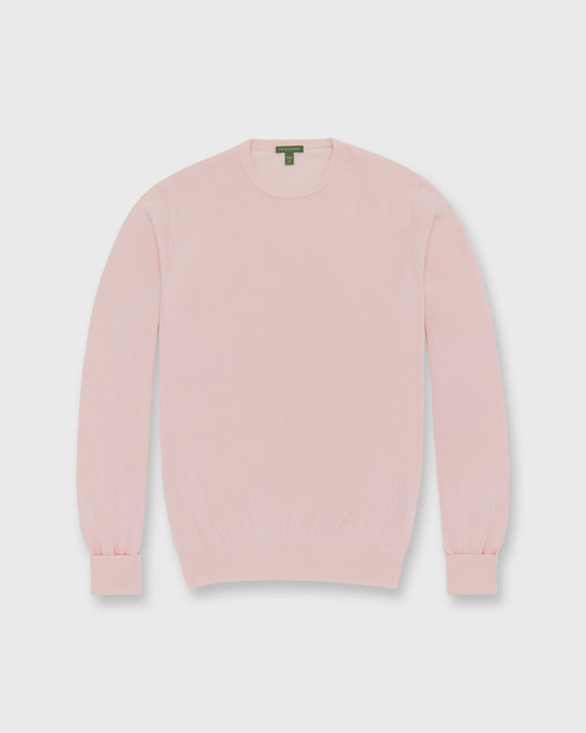 Crewneck Sweater in Pale Pink Ice Cotton