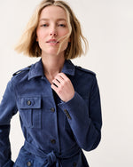 Load image into Gallery viewer, Safari Jacket in Bright Navy Suede
