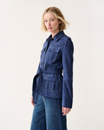 Load image into Gallery viewer, Safari Jacket in Bright Navy Suede
