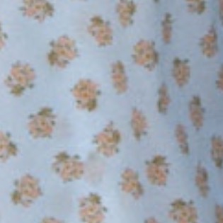French Blue/Tangerine Mixed Floral Printed Poplin