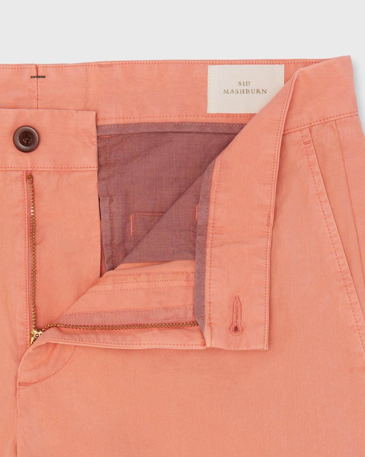 Field Zip Pant in Peach Poplin