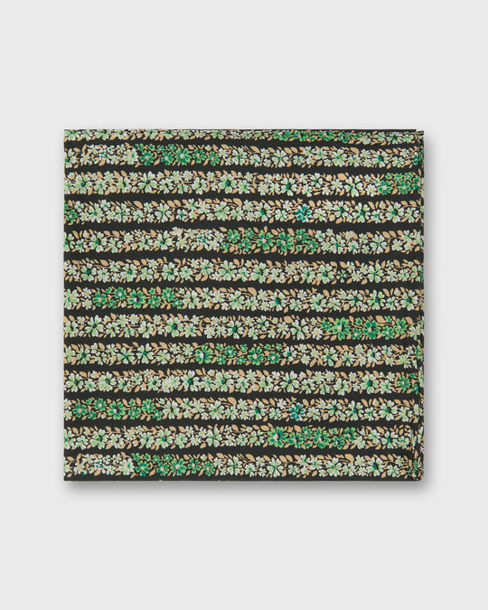 Cotton Print Pocket Square in Sun/Multi Bouquet Printed Poplin