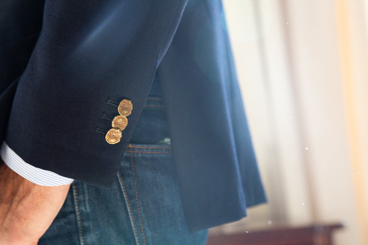 melting brass buttons