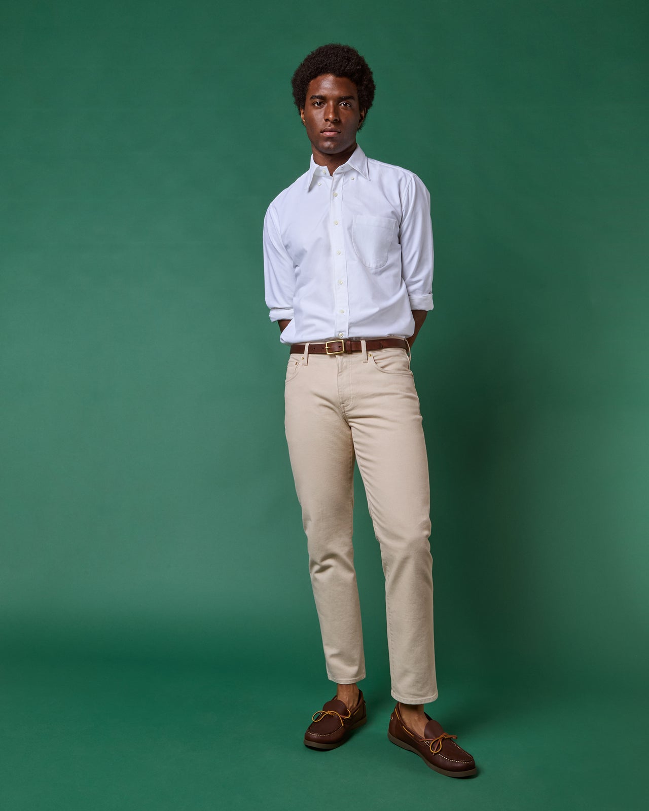 Clift Straight Leg Jean in Stone Garment-Dyed Stretch Denim