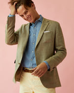 Load image into Gallery viewer, Ghost Blazer in Sage/Wheat Herringbone
